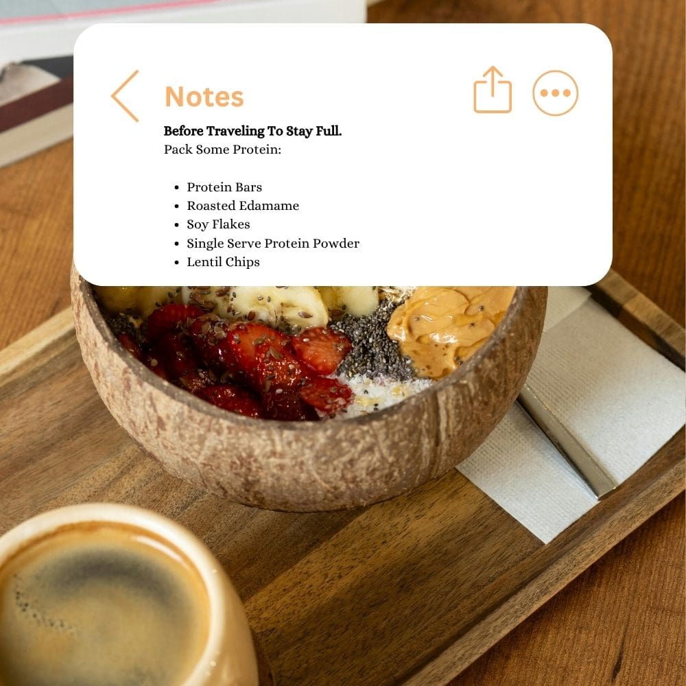 Coffee and chia fruit bowl on a wooden  tray 