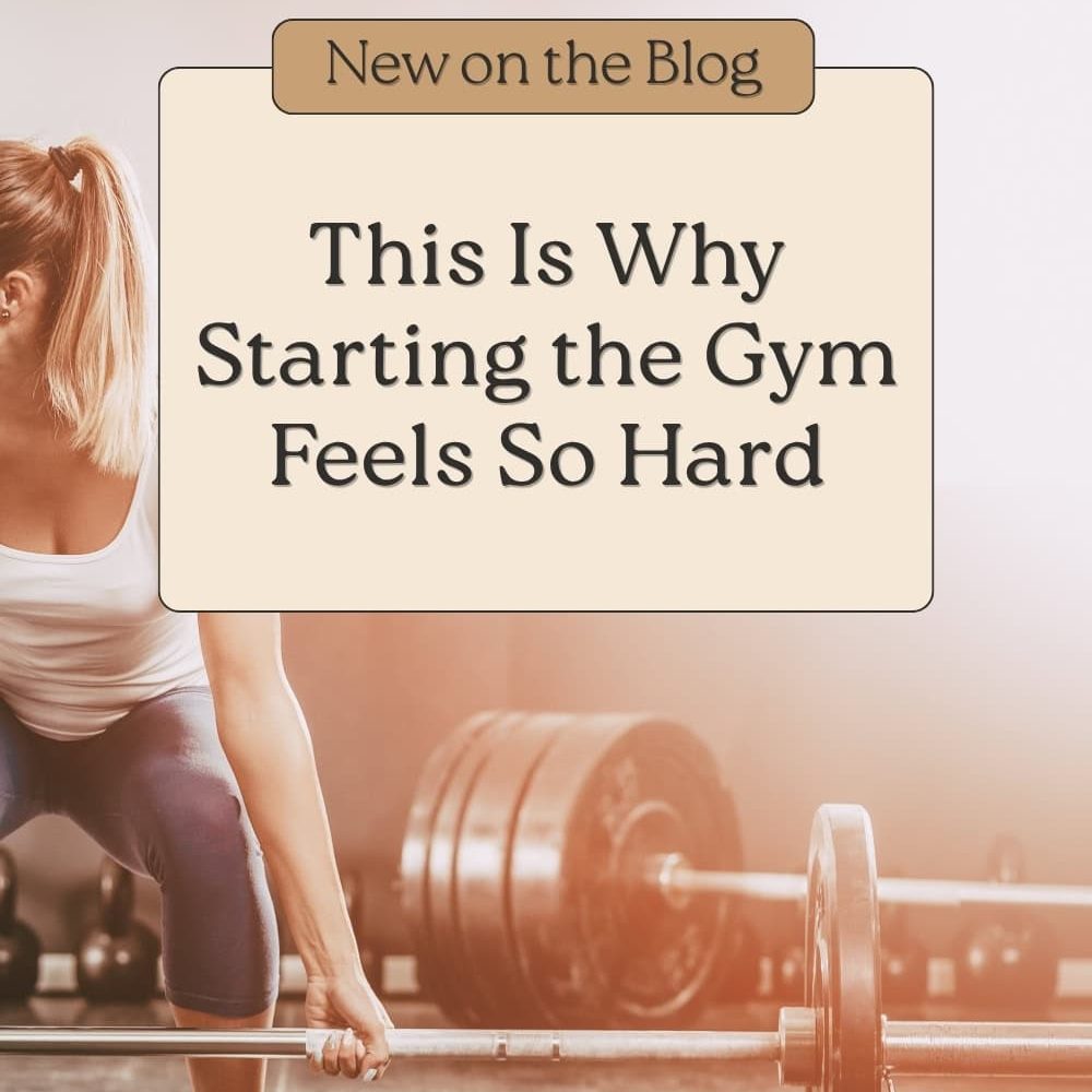 Women preparing to do a barbell front squat at the gym. Topic of the image: Why starting the gym feels so hard