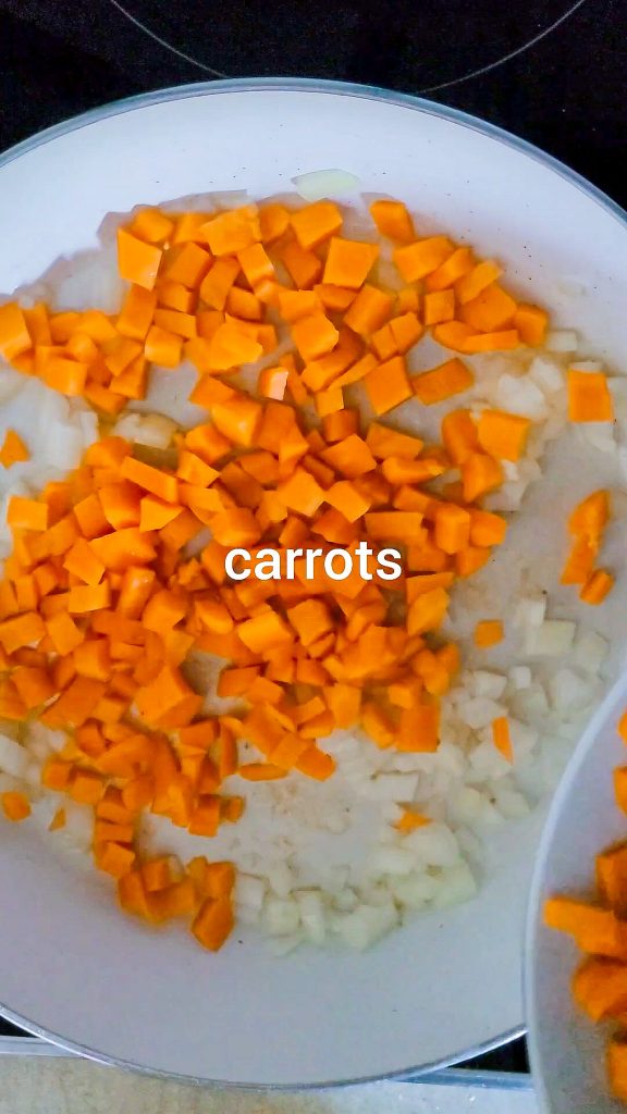 Carrots in a pan